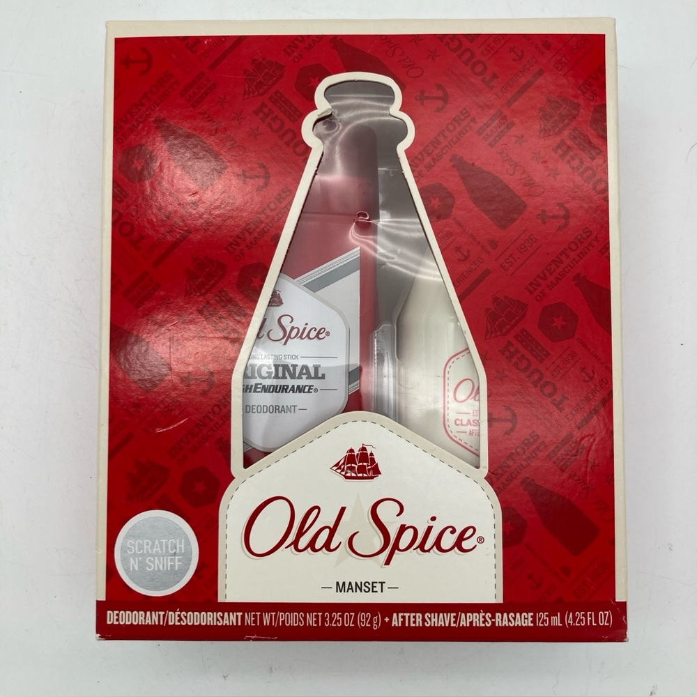 NIB - Old Spice Manset Deodorant and After Shave Set - Original Scent